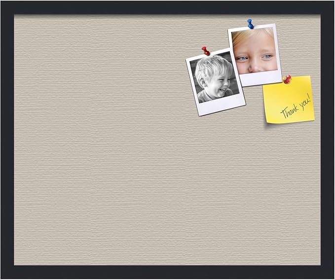 PinPix 22x18 Inch Cork Bulletin Board. This Decorative Framed Pin Board Comes with Desert Pastel Design and a Satin Black Frame. Ideal for Home Office Decor or Message Board (PinPix-1815)-DeskLoop Office