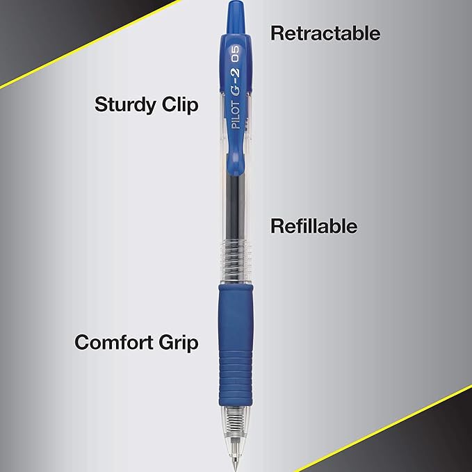 Pilot G2 Premium Refillable and Retractable Rolling Ball Gel Pens, Extra Fine - Image 6