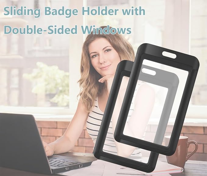 15 Pack Sliding ID Badge Holder - Image 5
