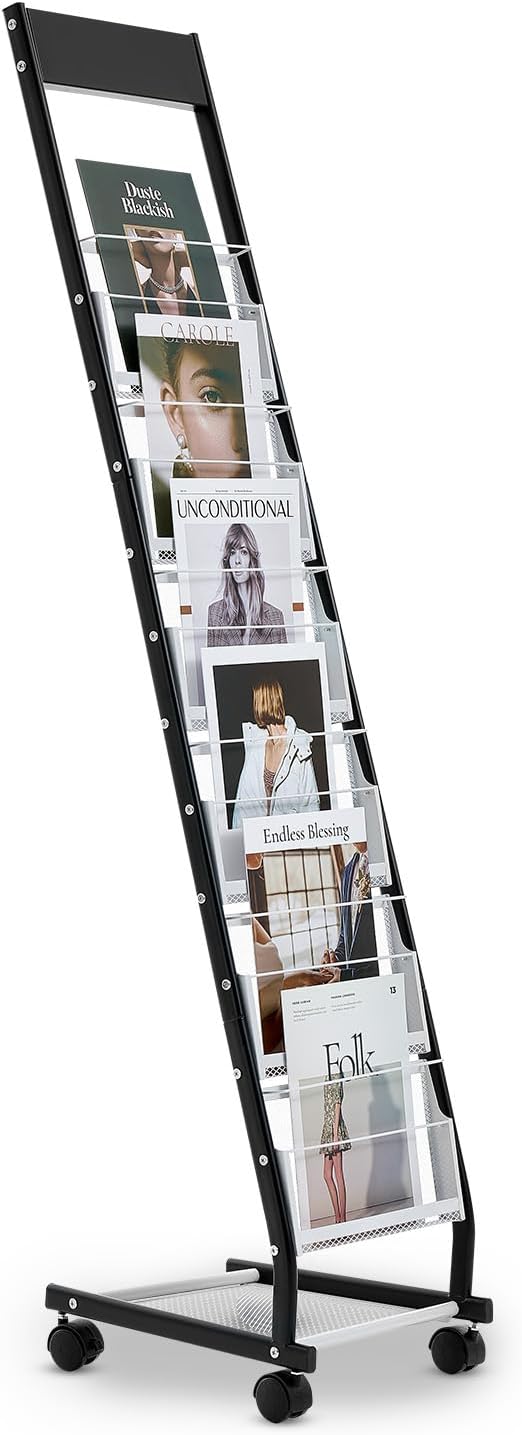 VEVOR Brochure Display Rack, Narrow 6-Tier Magazine Literature Display Stand by VEVOR