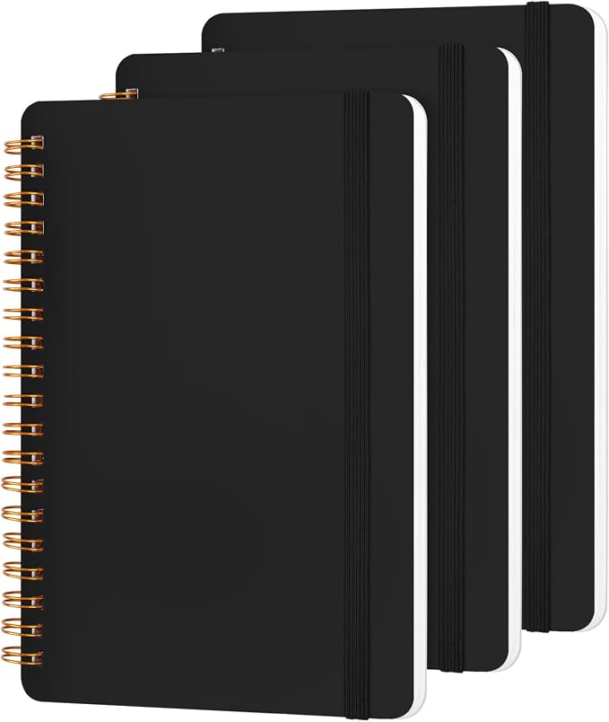 Utron 3 PCS Small Spiral Notebook 5x7, Notebooks by Utron