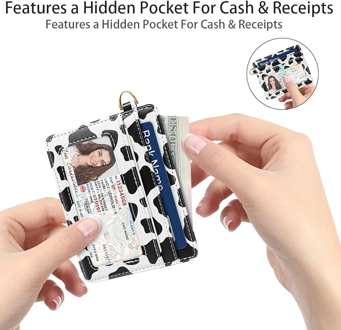 Slim Minimalist Front Pocket RFID Blocking Credit Card Holder Small Wallet Cute - Image 7