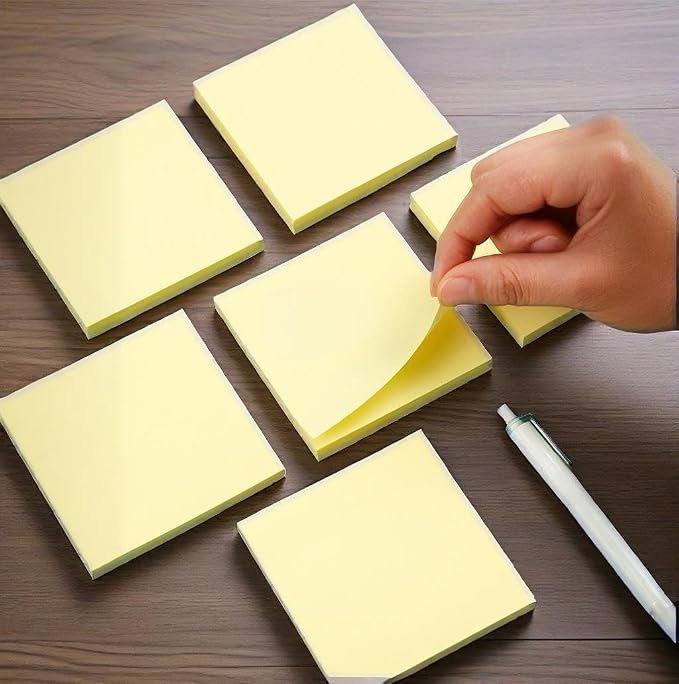 Yellow Sticky Notes 6 Pads 3 X 3 Inch 100 Sheets/Pad Self-Stick Notes Pads 600 - Image 4