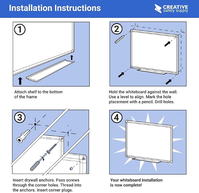 Project Planning Dry-Erase Whiteboard 48" x 36" - Image 6