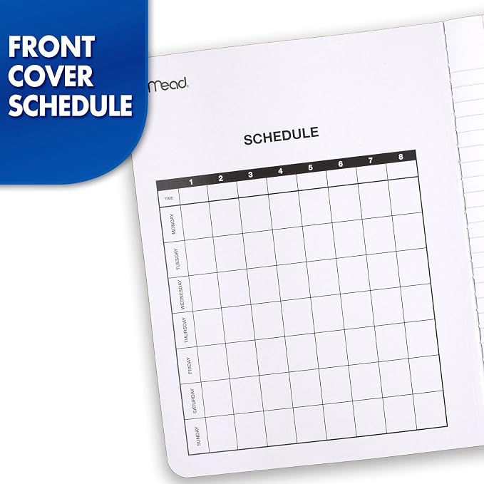Mead Composition Notebook, 3 Pack, College Ruled Paper, 7-1/2" x 9-3/4" - Image 4