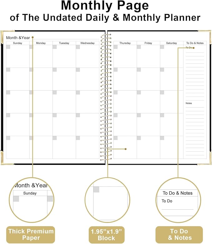 Undated Daily Planner 8.5"x11" - Image 3