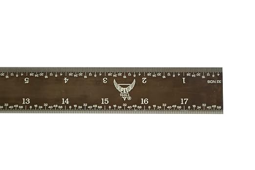 PEC Tools 18" Rigid Machinist Rule, Stainless Steel Ruler - Image 5