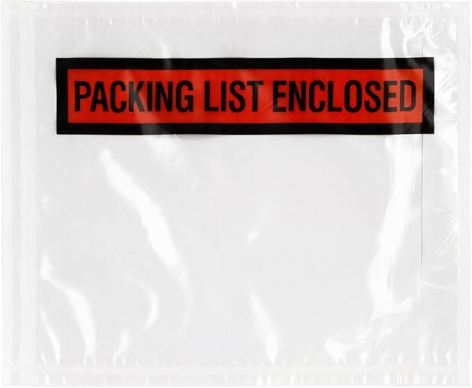 GPI - Packing List Envelopes, 4.5" x 5.5" Packing Slip Pouches, Top Loading by GPI