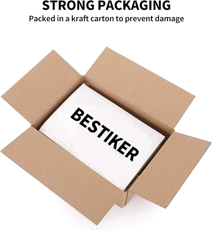 500 Sheets Sticker Paper Matte White, 8.5" x 11" Label Paper for Laser & Inkjet Printer, Full Sheet Label for Shipping Address Mailing-DeskLoop Office