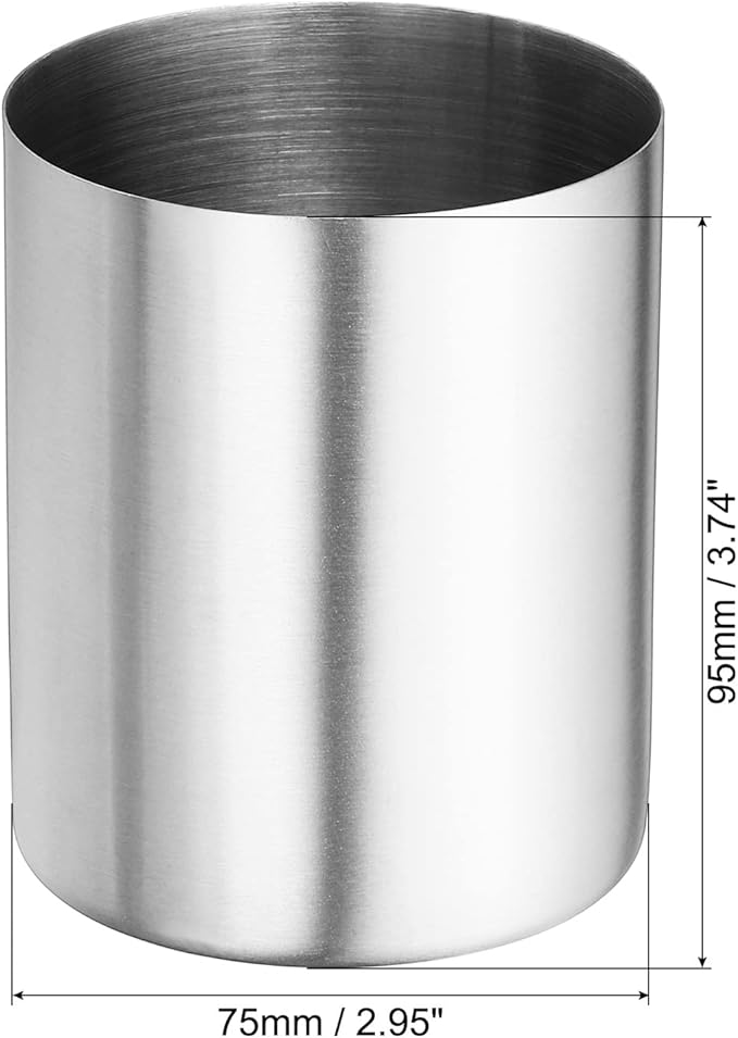 PATIKIL Pencil Holder, 3 Pack Pen Holder for Desk Stainless Steel Pencil Holders Cup Organizer Makeup Brush Holder for Desk Accessories, Silver-DeskLoop Office