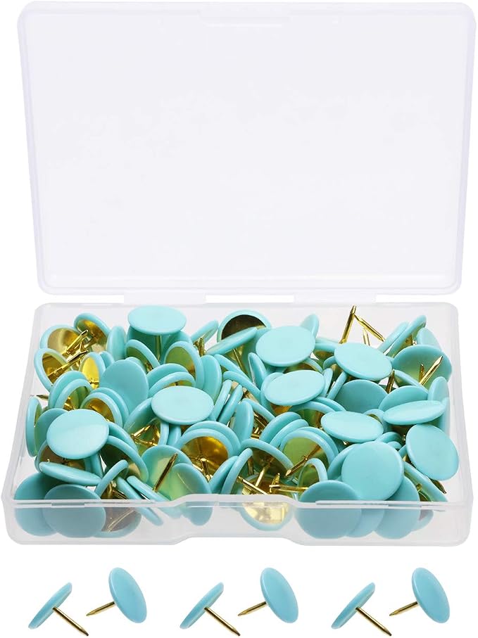 Tupalizy 120PCS Flat Plastic Round Head Map Thumb Tacks Push Pins by Tupalizy