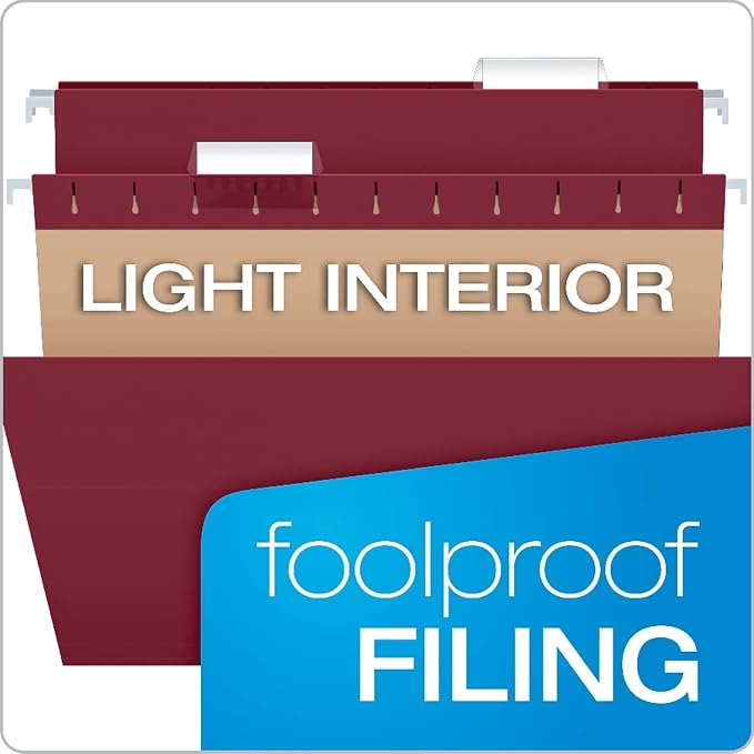 Pendaflex PFX81613 Recycled Hanging Folders, Letter Size, 1/5 Cut - Image 8