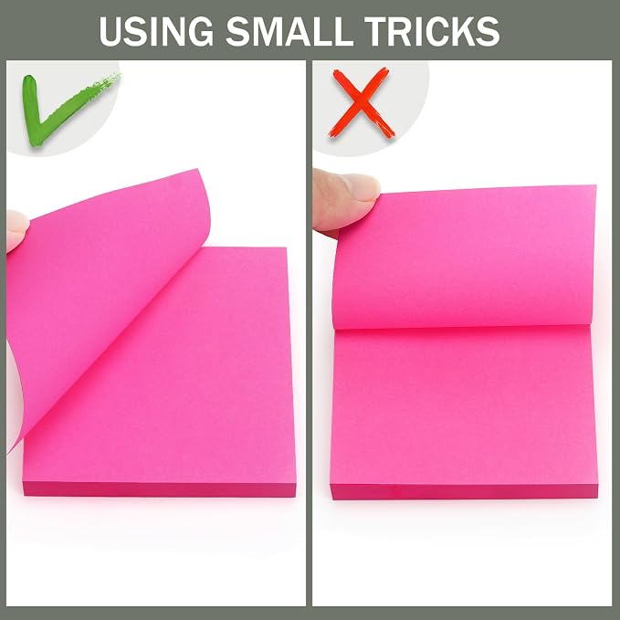 Sticky Notes 3x3 Self-Stick Notes Bright Colors Sticky Notes 4 Pads 100 - Image 5