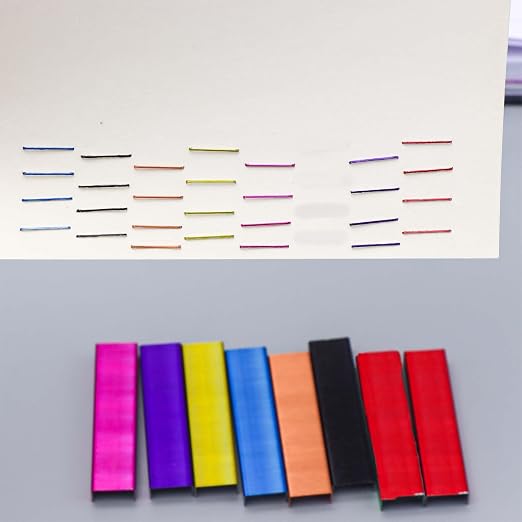 Colored 26/6 Standard Staple Set 12mm Width 1000/Box 7 Boxes/Pack 7000 Count - Image 5