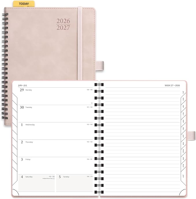 POPRUN Weekly Planner 2026-2027, 6.5" x 8.5", Academic Weekly and Monthly by POPRUN
