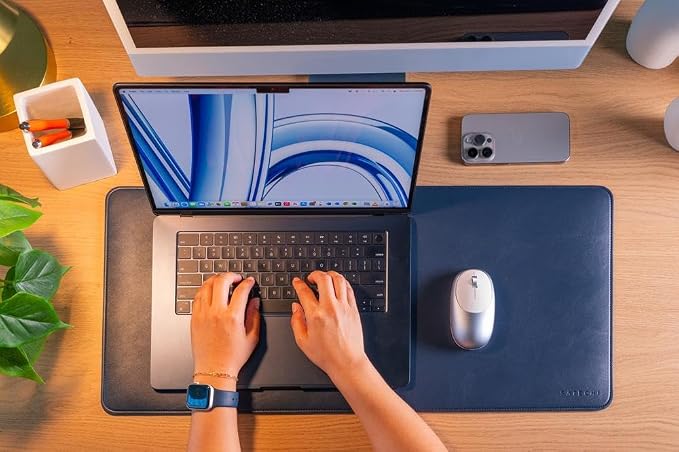 Satechi Vegan Leather Desk Mat, Large Mouse Pad Scratch and Water Resistant - Image 9