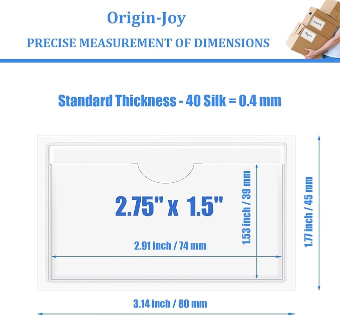 Origin-Joy 60 PCS Self Adhesive Index Card Pockets - Image 2