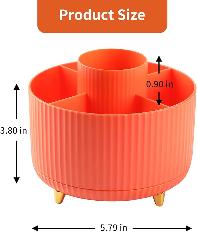 Desk Pencil Pen Holder, 5 Slots 360°Degree Rotating Pen Organizers - Image 7