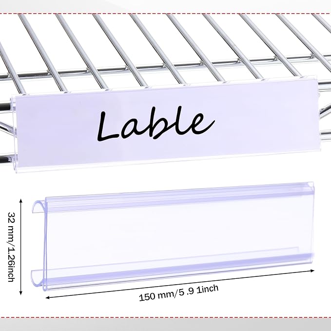 Kathfly 100pcs Wire Shelf Label Holders - Image 2