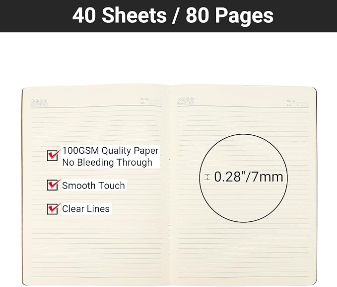 EUSOAR Journal Notebook, 12 Pack A4 11" x 8-1/2", 40 Sheets/ 80 Pages, 100gsm - Image 3
