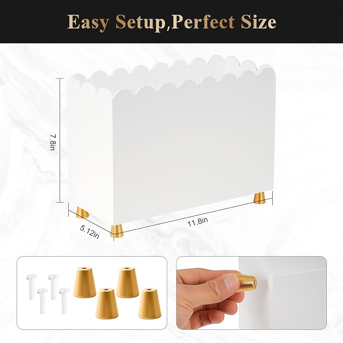 Acrylic Magazine Holder, Magazine Rack Floor, Sleek White Stylish Organizer - Image 7