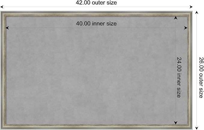 Amanti Art Silver Framed Magnetic Board 26x42 Large Vision Board - Image 4