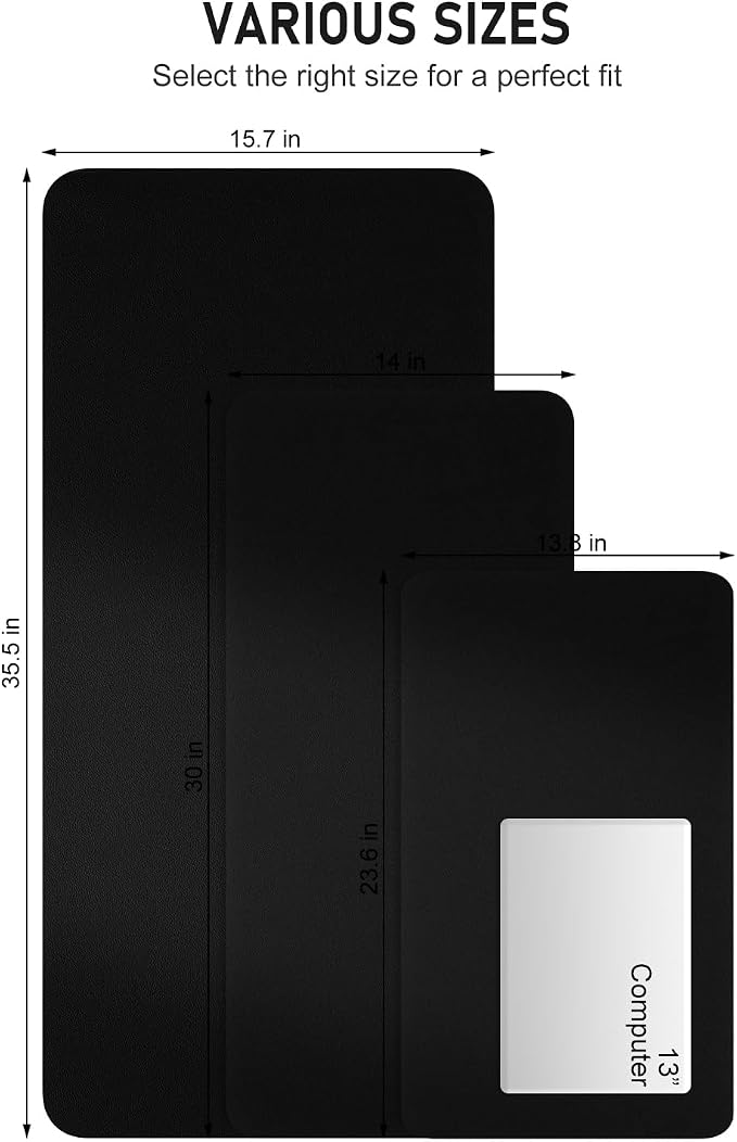 Desk Pad, 35.5" x 17" PU Leather Non-Slip Desk Mat Large Mouse Pad - Image 6