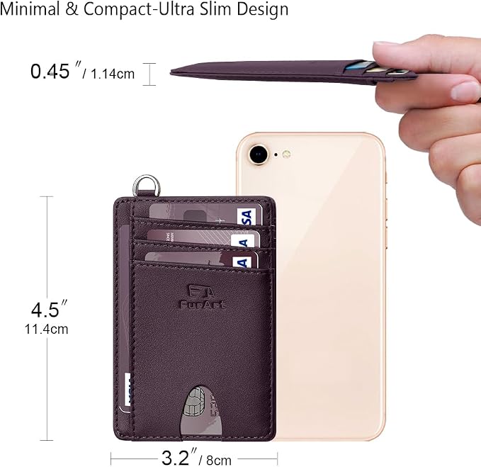 FurArt Slim Minimalist Wallet RFID Credit Card Holder - Image 7