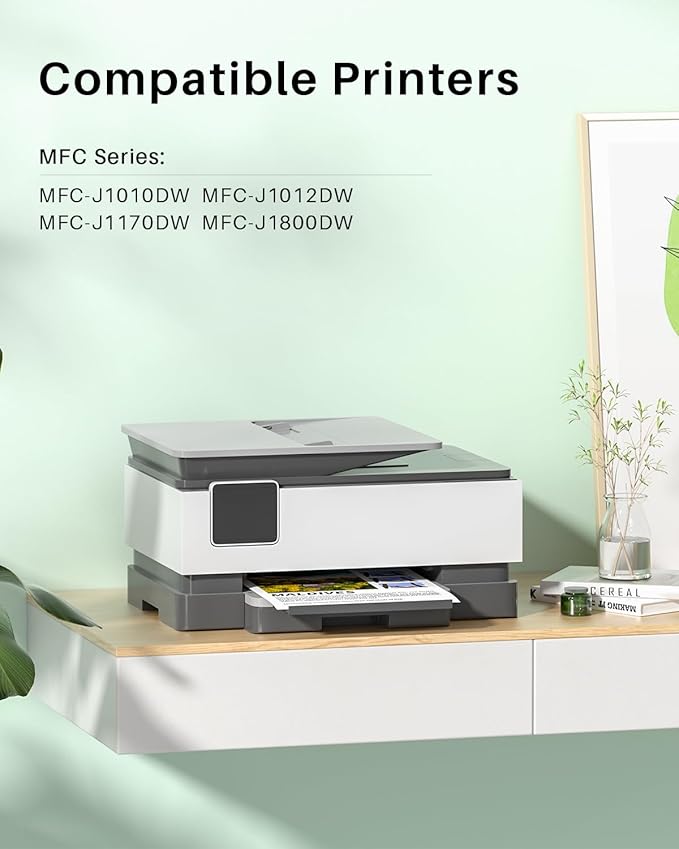 LC401XL Ink Cartridges 4 Pack Replacement for Printer Ink LC 401 XL High Yield Use for MFC-J1010DW MFC-J1012DW MFC-J1170DW MFC-J1800DW, Black Cyan Magenta Yellow-DeskLoop Office