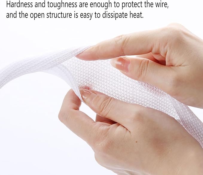 QCSIW 1/2" x 10ft Black/White Cable Sleeve - Image 8