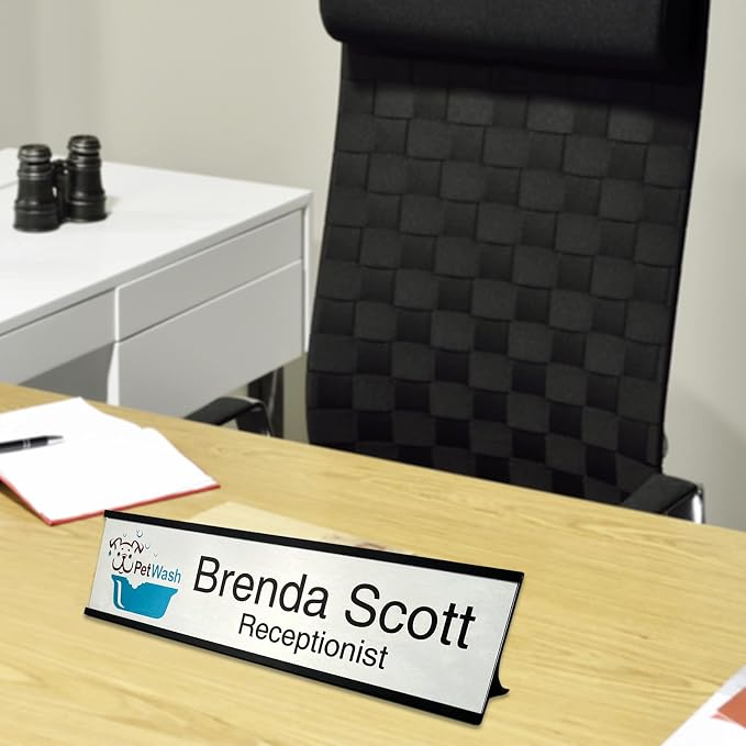 2" x 10" Personalized Aluminum Name Plates, Custom Office Desk or Wall Name - Image 6