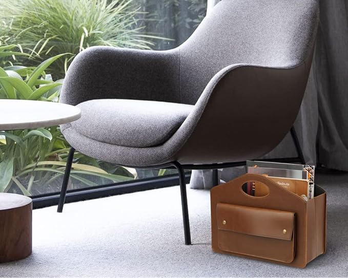 HofferRuffer Magazine Basket Holder, Foldable Magazine Rack, Document File - Image 3