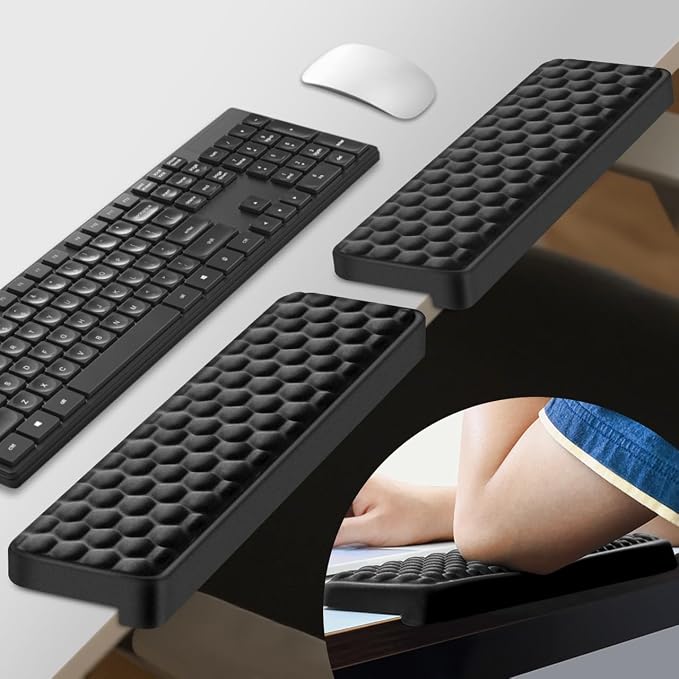 JIKIOU L-Shaped Desk Elbow Pad for Desk, Memory Foam Elbow Support Padding by JIKIOU