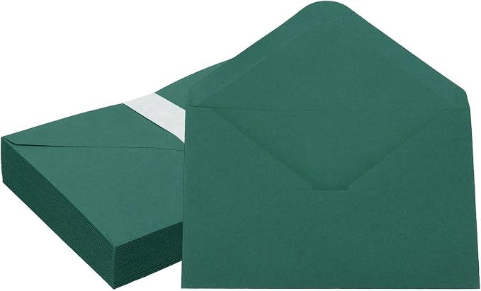 PATIKIL 7x5 Inch Invitation Envelopes, Dark Dark Green by PATIKIL