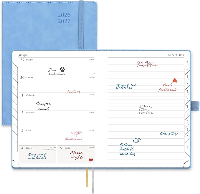 POPRUN Weekly Planner 2026-2027 Academic Calendar Appointment Book by POPRUN