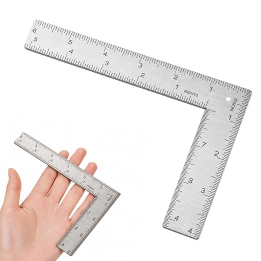 4 Inch by 6 Inch Framing Square Rulers, Stainless Steel L Shaped Ruler by Unknown