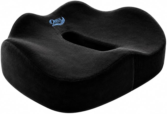 Seat Cushion, for Office Chairs, Coccyx & Tailbone Pain Relief, Ergonomic Design by oussmemoryfoamseatcushion