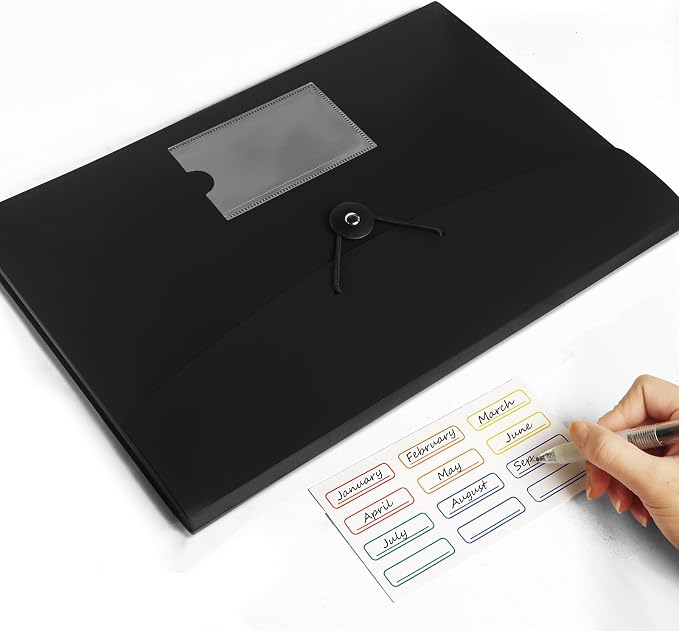Accordian File Organizer 7 Pocket Expanding File Folder - Image 4
