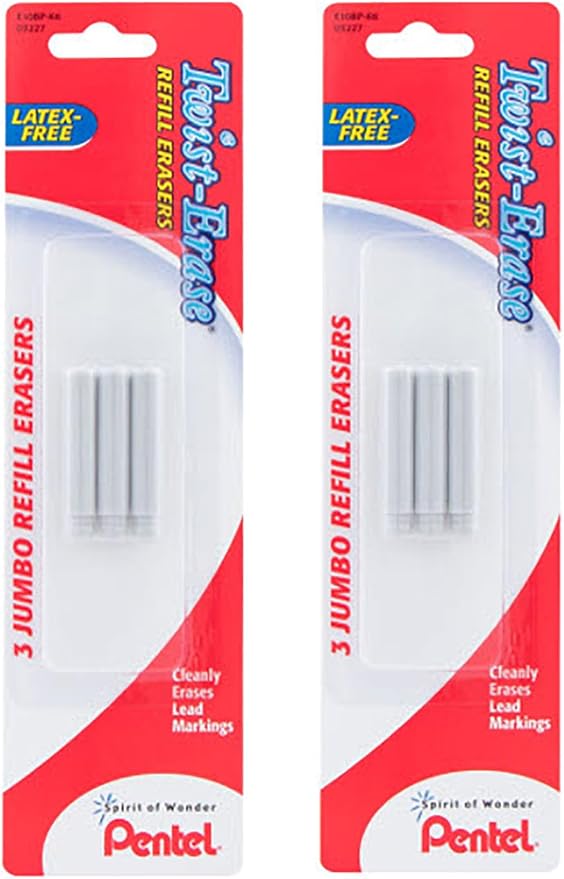 Pentel Refill Eraser for Pentel Twist-Erase Series Pencils by PentelofAmerica