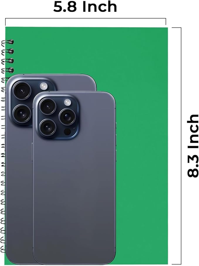 Blank Spiral Notebook, 48 Pack, 5.8 x 8.3, 120 Pages (60 Sheets), 100 GSM Unlined Drawing Notebooks, Assorted A5 Journals, No-Bleed, Sketching, Note Taking, Blank Journals for Office & School-DeskLoop Office