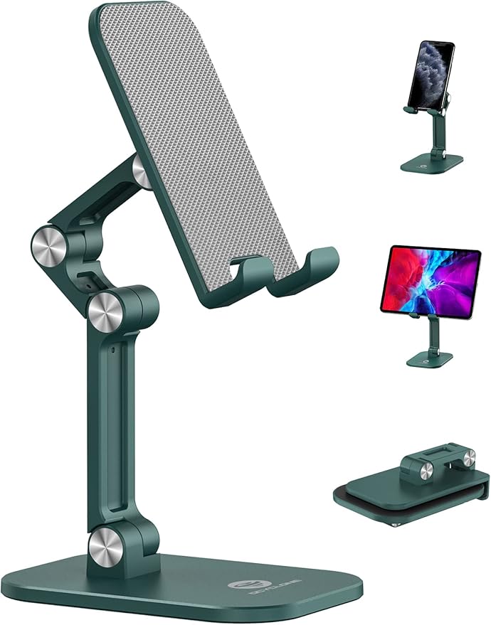 OCYCLONE Phone Stand, Adjustable Height and Angle Foldable Cell Phone Stand by OCYCLONE