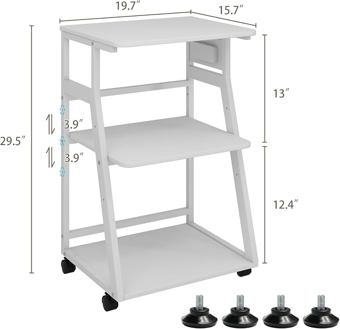 Natwind 3 Tier Printer Stand, 19.7"x15.7", - Image 2