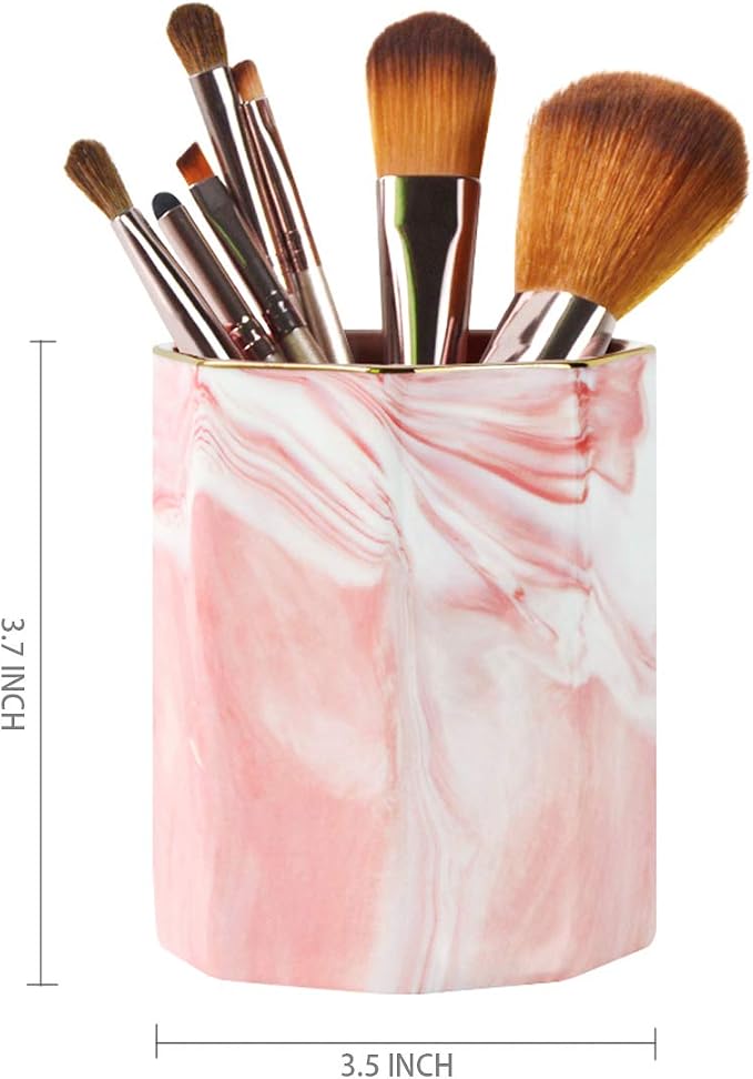 Pen Pencil Holder for Desk, Durable Ceramic Pens Organizer, Makeup Brush Holder - Image 2