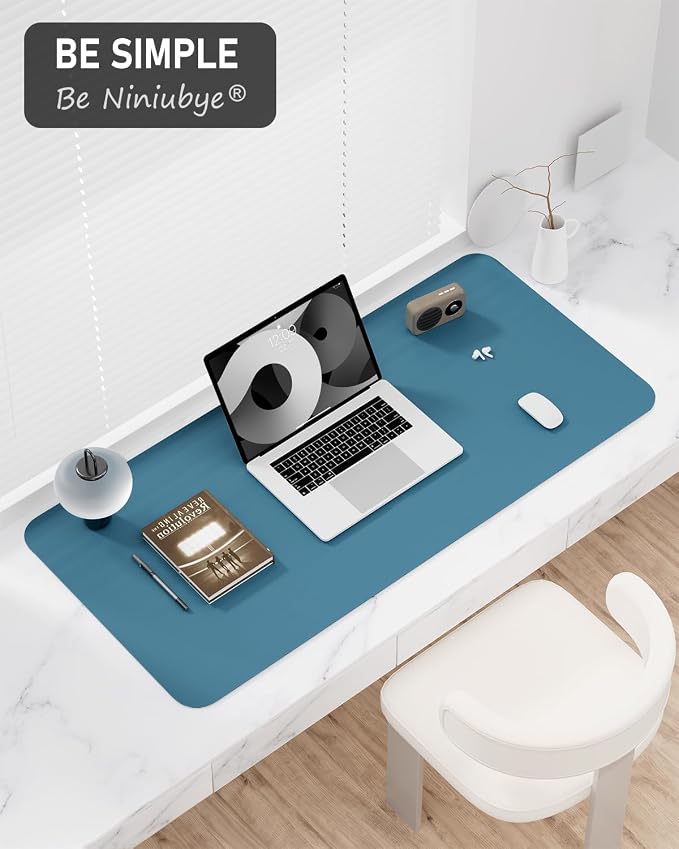 Desk Pad, 23.6" x 13.8" PU Leather Non-Slip Desk Mat Large Mouse Pad - Image 7