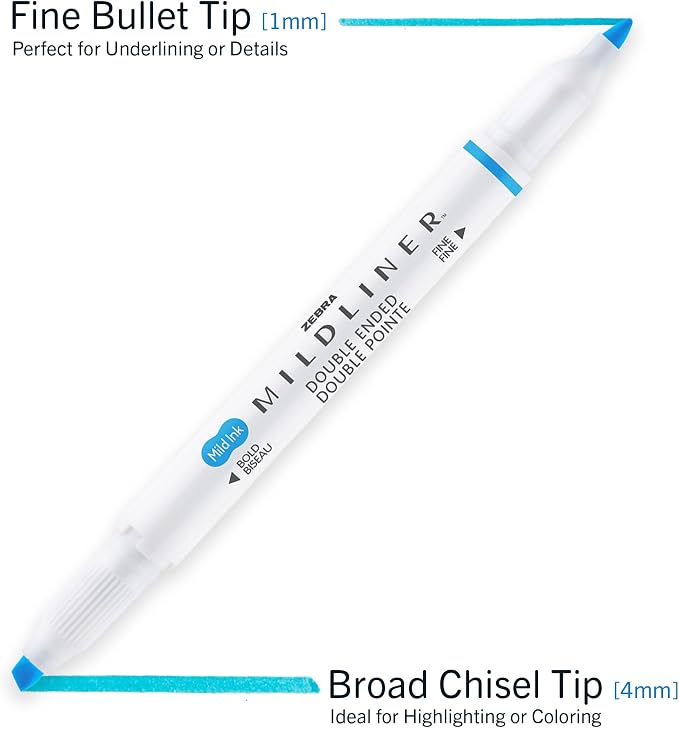 Zebra Pen Mildliner Double-Ended Highlighter Set, Broad and Fine Point Tips - Image 3