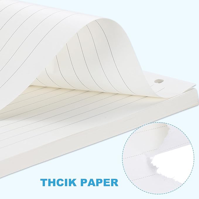 PATIKIL A5 Ruled Refills Inserts 6-Ring Binder Loose Leaf Planner Filler Paper Planner Inserts, 80 Sheets/160 Pages, Lined, White-DeskLoop Office