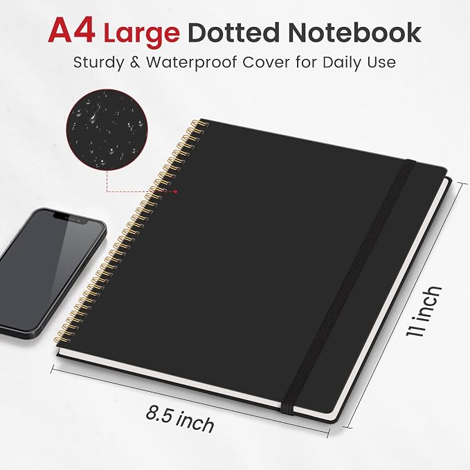 Taja Spiral Dotted Notebook, 8.5"x11" Notebooks - Image 5
