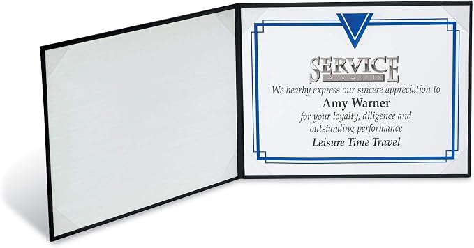 PaperDirect Black Leatherette Holder, 9 Inches X 11 1/2 Inches, Certificate - Image 2