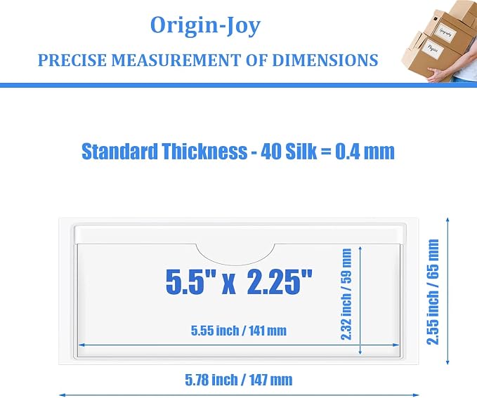 Origin-Joy 50 PCS Self-Adhesive Index Label Pockets - Image 2