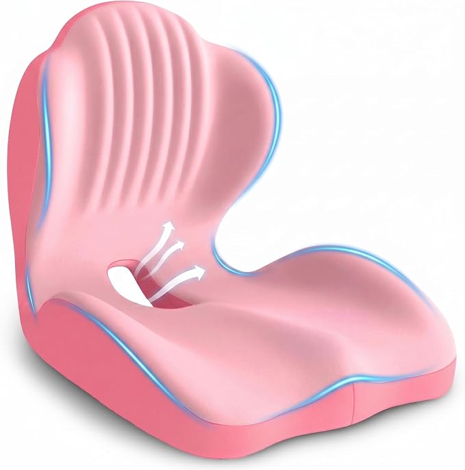 Ergonomic Office Chair Seat Cushion, L-Shaped Memory Foam Coccyx Cushion by Unknown